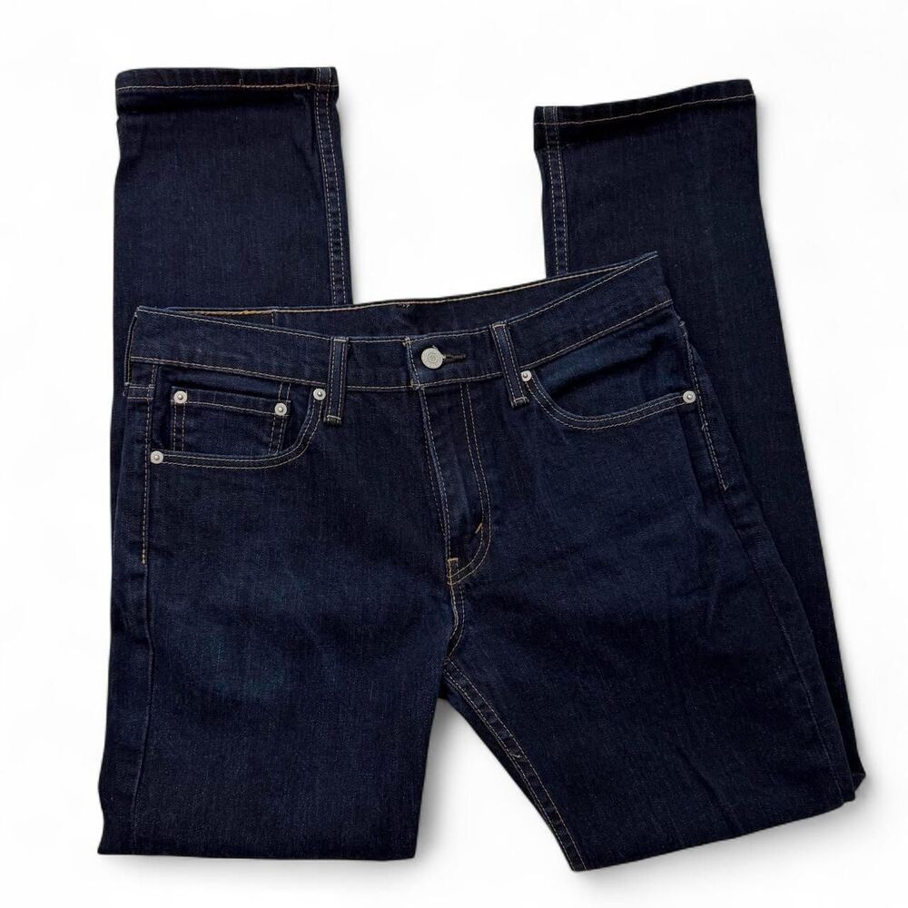 Levi-s Men's Navy and Blue Jeans